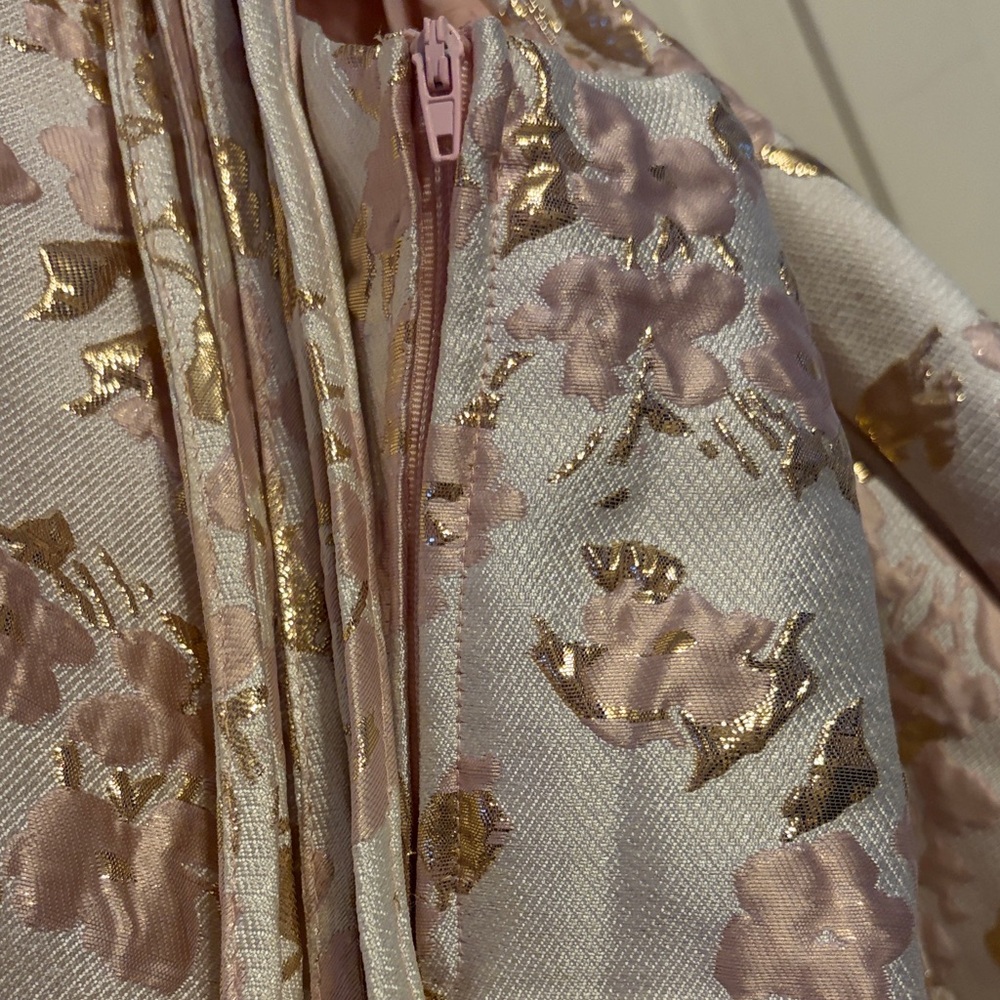 B Darlin Pink and Gold Floral Mini Dress - Picture 4 of 7